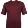 Men's Spandex Short Sleeve V-Neck T-Shirt  - Plum