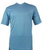 Bradburry Collection: Men's Spandex Short Sleeve V-Neck T-Shirt  - Turquoise