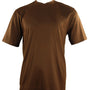 Men's Spandex Short Sleeve V-Neck T-Shirt  - Cognac