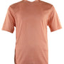 Men's Spandex Short Sleeve V-Neck T-Shirt  - Peach