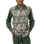 Montique Emerald Print Design Walking Suit 2 Piece Long Sleeve Set 2377