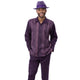 Stride Collection: Montique Men’s Long Sleeve 2-Piece Walking Suit Set In Grape