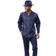 Stride Collection: Montique Men’s Long Sleeve 2-Piece Walking Suit Set In Navy