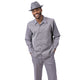 Zorion Collection: Montique Men’s Grey Long Sleeve 2-Piece Walking Suit Set