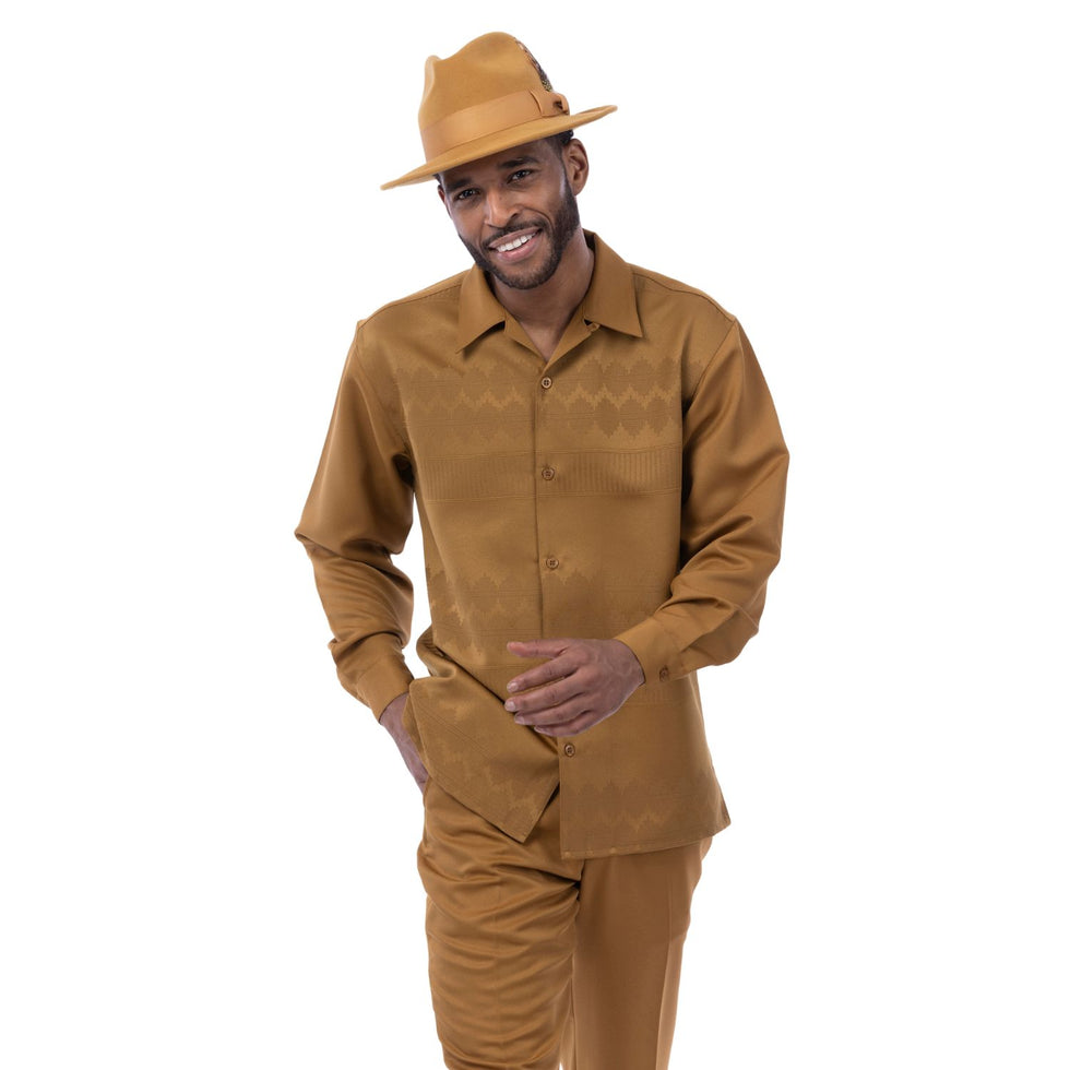 Men's Tile Pattern Button Fastening Walking Suit