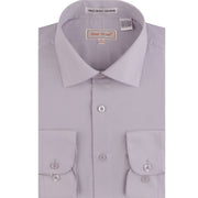 Coronis Collection: Henry Picard Silver Solid Long Sleeve Button-Up Shirt with Front Pocket