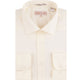 Coronis Collection: Henry Picard Ivory Solid Long Sleeve Button-Up Shirt with Front Pocket
