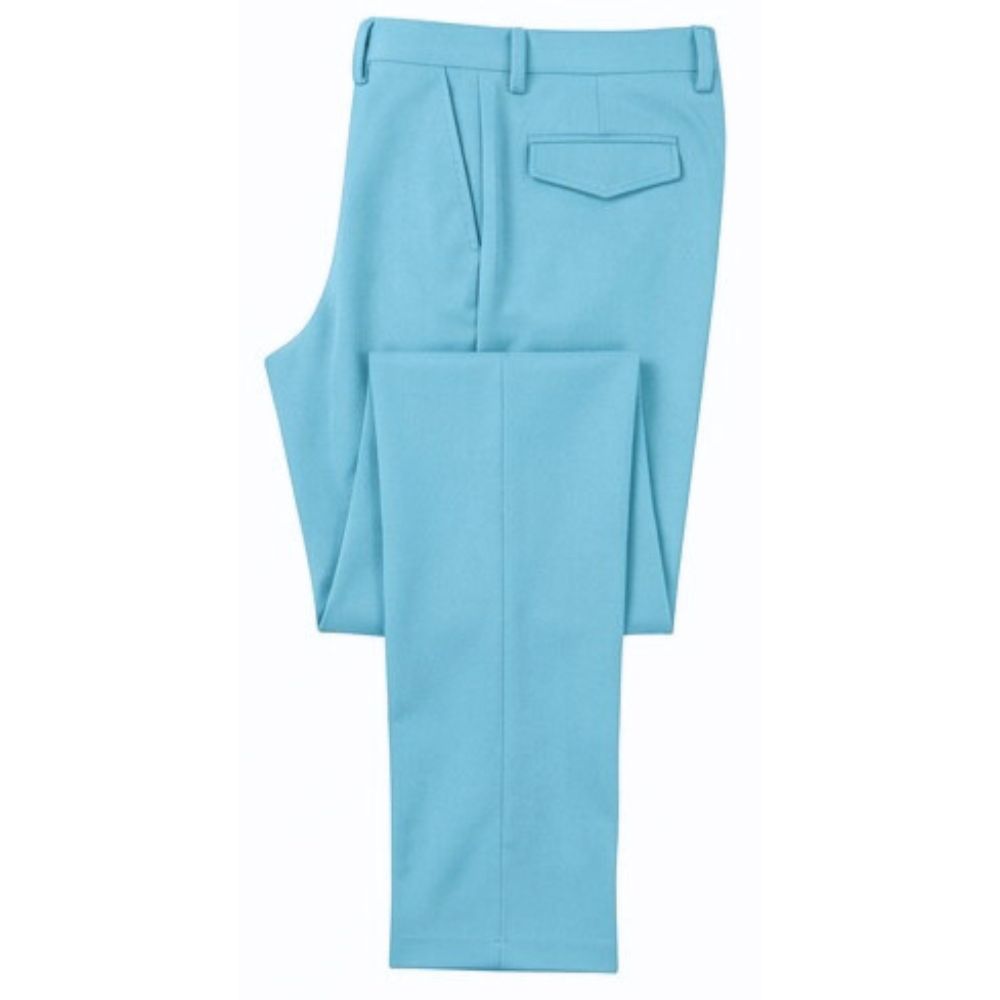 Stacy Adams light blue modern cut stretch dress pants with expandable waistband