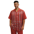 red stacy adams prism plaid 2-piece walking suit front view