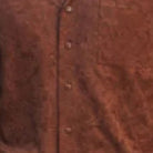 mens brown textured knit walking suit with camp collar shirt