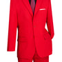 Victonique Collection: Red 2 Piece Solid Color Single Breasted Regular Fit Suit