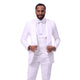 Crinale Collection: White 3-Piece Solid Pattern Tuxedo with Fancy Vest