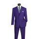 Men’s 2-Piece Regular Fit Single-Breasted Suit - Purple