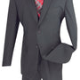 Victonique Collection: Men's Regular Fit Single Breasted Suit - Charcoal