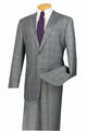 Fashinique Collection: Grey 2 Piece Glen Plaid Single Breasted Regular Fit Suit