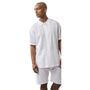 Playa Collection: White Lacy Paisley Pattern 2-Piece Short Pants Set