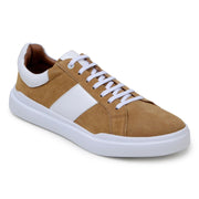Belvedere Olivier Tan & White Suede Leather Sneakers