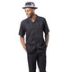Altavian Collection: Montique Black Tone-on-Tone Walking Suit
