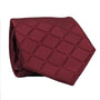 Diamond Collection: Burgundy Tie with Tonal Diamond Stitching