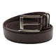 Belmor Collection: Men's Classic Dark Brown Leather Dress Belt