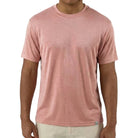 pink crew neck short sleeve t shirt