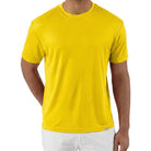 ray yellow crew neck short sleeve t shirt