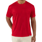 red crew neck short sleeve t shirt