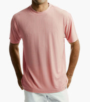 Solid Color Striped Tee Shirt 57009 - Blush