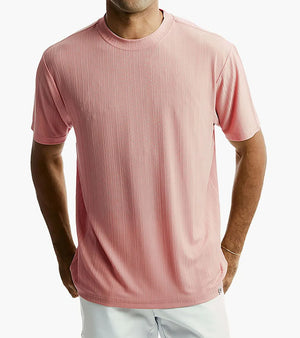 Solid Color Striped Tee Shirt 57009 - Blush