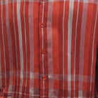 blue prism plaid short sleeve walking suit shirt detail
