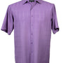 ShadowGrid Collection Lavender Plaid Texture Microfiber Short Sleeve Shirt – Full Cut