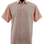 GeoSoft Collection Peach Geometric Microfiber Short Sleeve Shirt – Full Cut