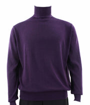 Calypso Purple Long Sleeve Turtle Neck Sweater - Regal Touch