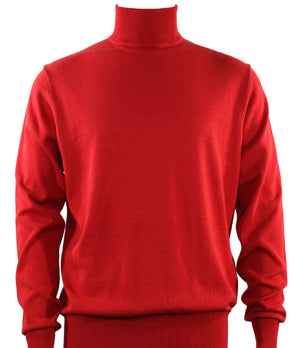 Calypso Red Long Sleeve Turtle Neck Sweater - Bold & Beautiful