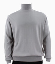 Calypso Silver Long Sleeve Turtle Neck Sweater - Sleek & Shimmering