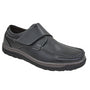 Men's Black Easy Fasten Slip On Casual Shoes - Medium and Wide