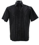 Tone Tribe Collection Tone on Tone Black Geometric Short Sleeve Shirt – Full Cut