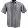 Tone Tribe Collection Tone on Tone Grey Geometric Short Sleeve Shirt – Full Cut