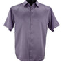 Sleek Hue Collection Tone on Tone Lavender Geometric Short Sleeve Shirt - Full Cut