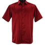 Sleek Hue Collection Tone on Tone Red Geometric Short Sleeve Shirt - Full Cut