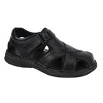 Men's Casual Black Criss Cross Fisherman Sandals