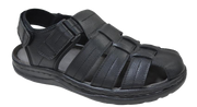 Haven Collection: Men’s Black Fisherman Sandal