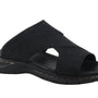 Monaco Collection: Men's Black Crossband Slide Sandal