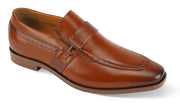 Aquila Collection: Classic Cognac Moc Toe Slip-On Dress Shoes - Medium and Wide