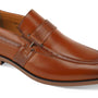 Classic Cognac Moc Toe Slip-On Dress Shoes - Medium and Wide