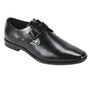 Gentlemen Classic Footwear Collection: Black Buckle Shoes - Medium and Wide