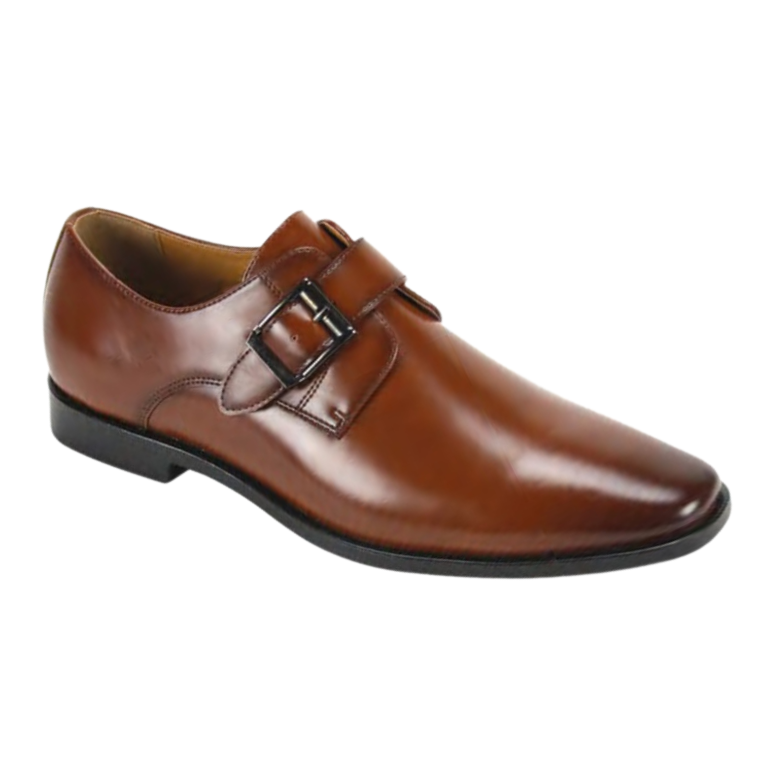 Gentlemen Classic Footwear Collection: Cognac Buckle Shoes