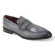 Kingsley Collection: Grey Genuine Leather Upper Moc Toe Penny Loafer