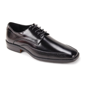 Axis Collection: Black Bike Toe Lace Dress Shoe – Smooth and Embossed Leather Upper