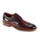 Burgundy Wingtip Lace Leather Dress Shoes for Men